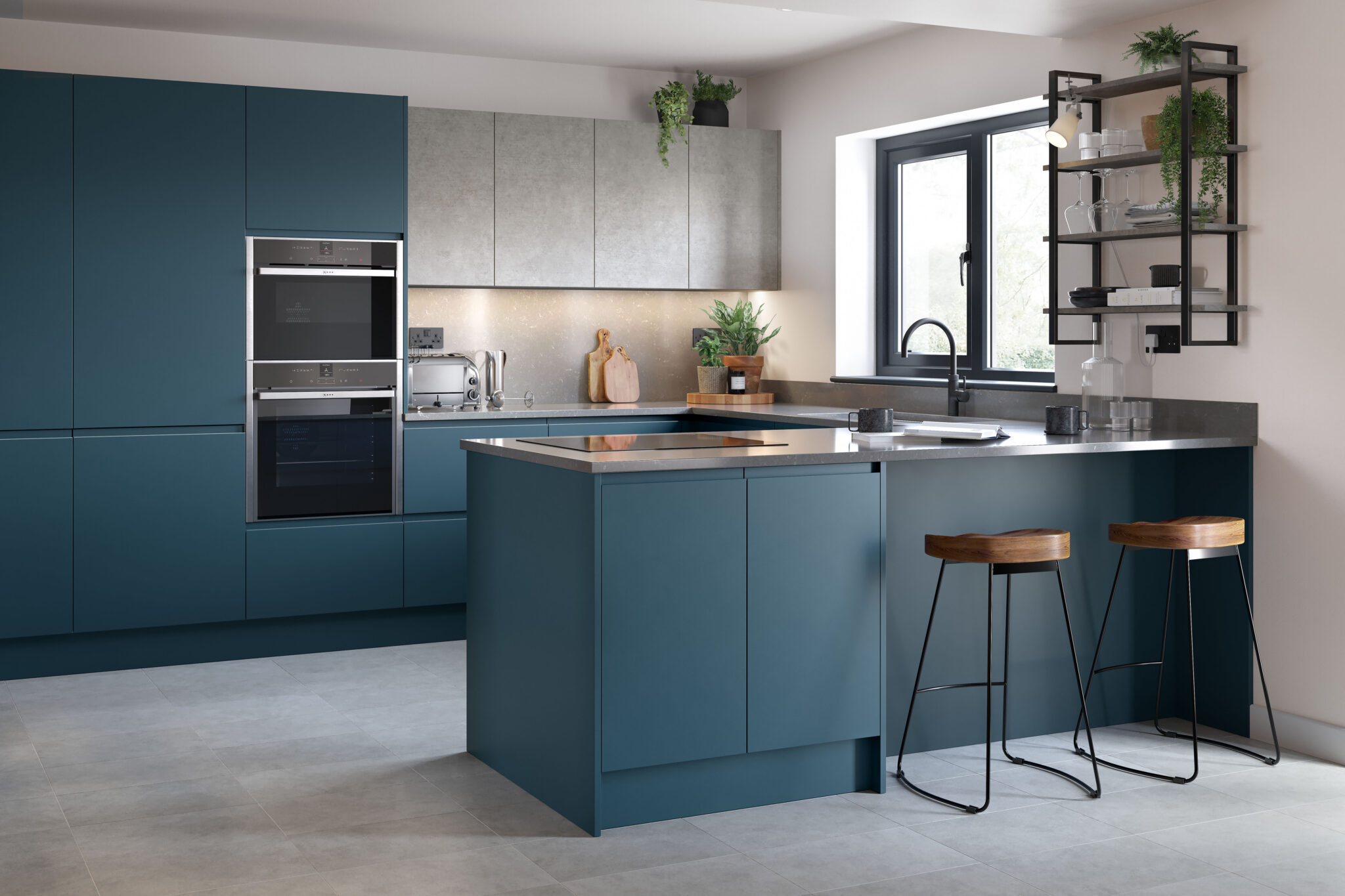 Remo Matt Hartforth Blue a Contemporary Kitchens Created by AIB Home Improvements